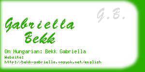 gabriella bekk business card